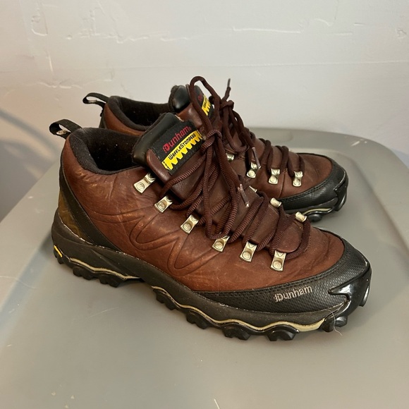 DUNHAM Waffle Stomper Womens 8.5 B BOOTS WATERPROOF Vibram Sole HIKING leather - Picture 1 of 7